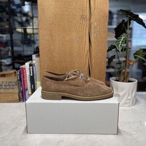 Natural Suede Hush Puppies. (Size 10)